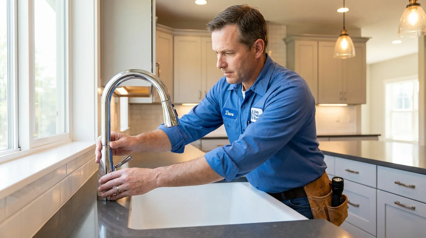 Kitchen faucet installation by Johns Plumbing LLC in Napoleon