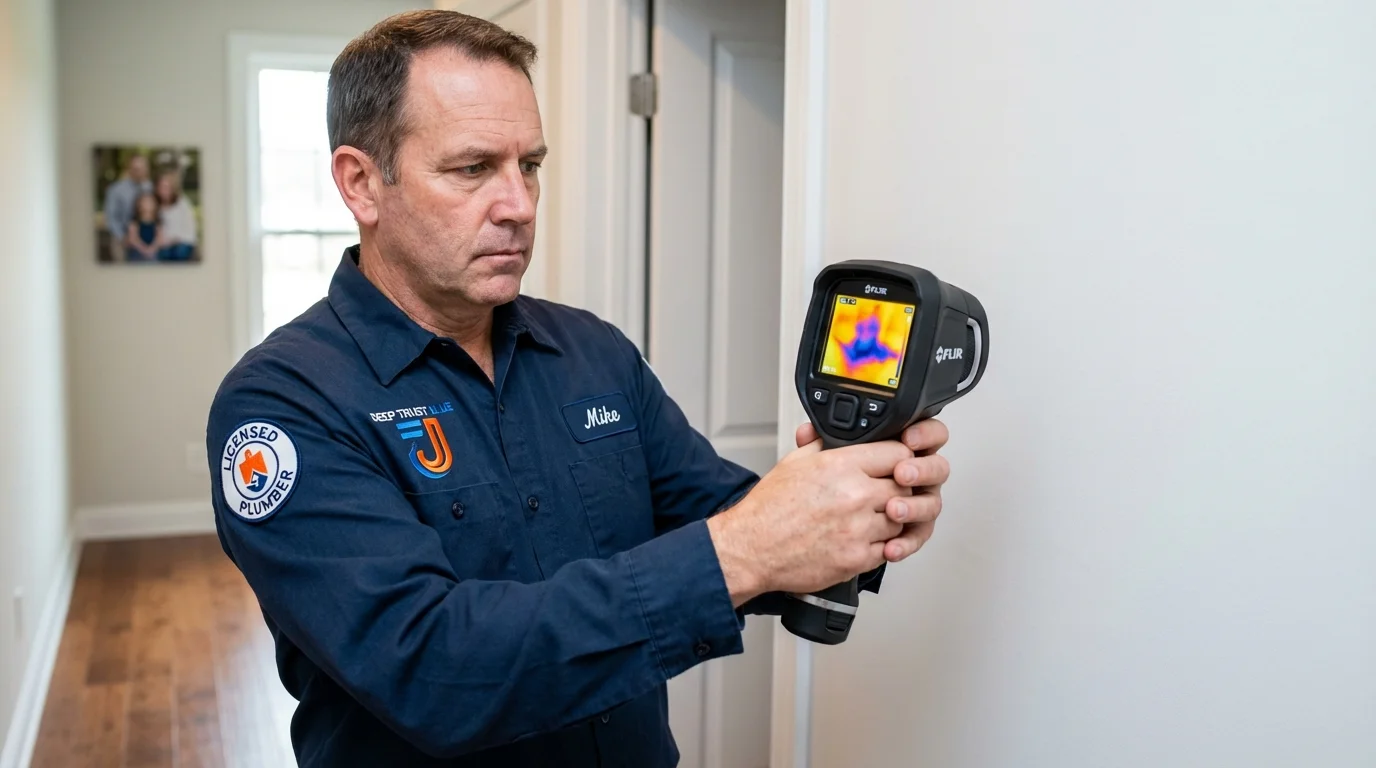 Thermal imaging leak detection by Johns Plumbing LLC in Napoleon